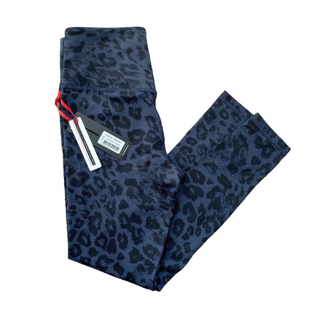 NEW Lilybod Signature High Waist Full Length Grey Leopard Print, Size S